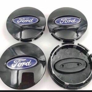 65mm Ford Black Wheel Center Caps